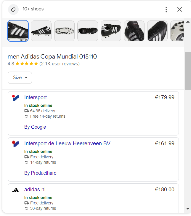 shopping adidas copa mundial shop overzicht