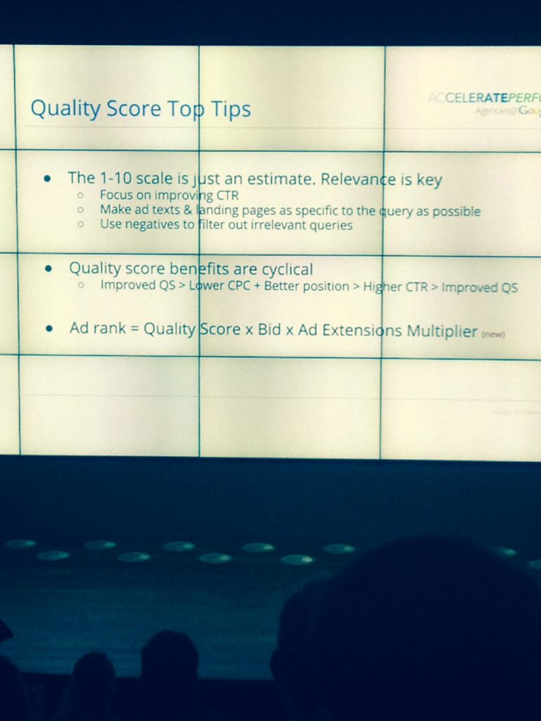 Tips Adwords Quality Score slide