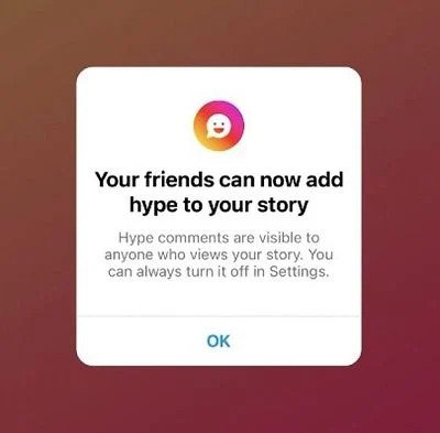 Instagram Hype feature