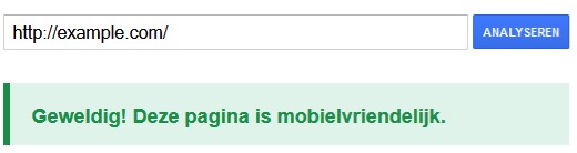 Website geschikt voor mobiel