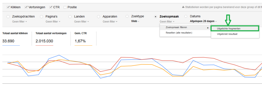 uitgelichte fragmenten google search console