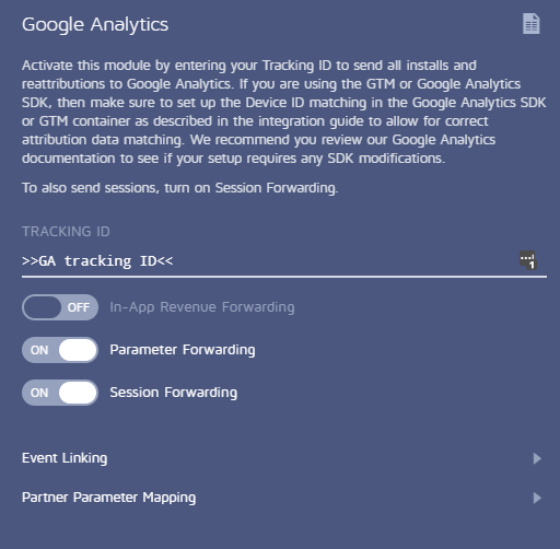 App Adjust met Google Analytics