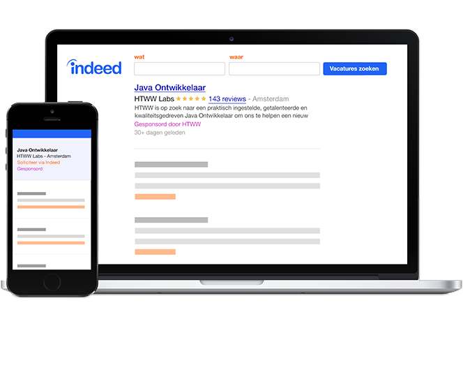 Indeed vacature advertentie