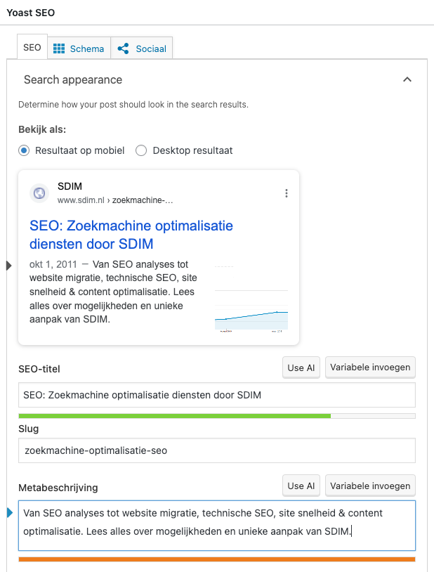 Yoast SEO in WordPress