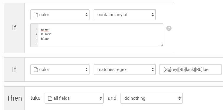 RegEx regels