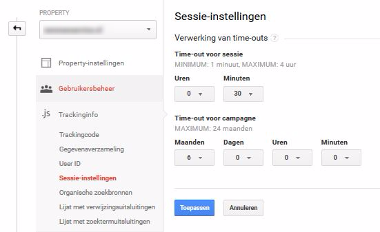 Google Analytics sessies