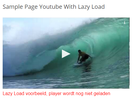 YouTube Lazy load voorbeeld 2