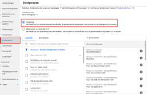 doelgroepen observeren en targeten