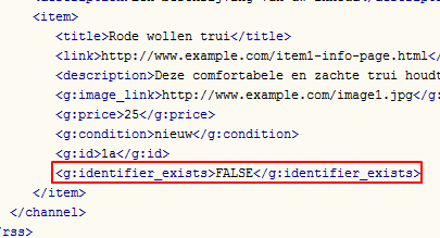 xml feed met identifier_exists false