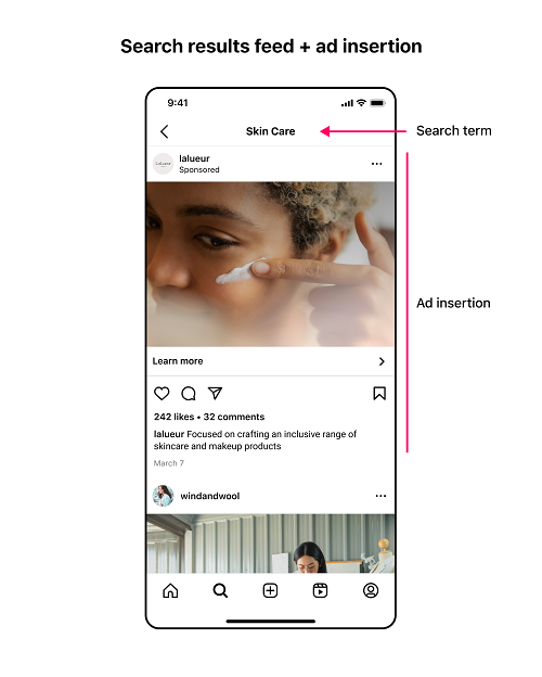 instagram search ads api