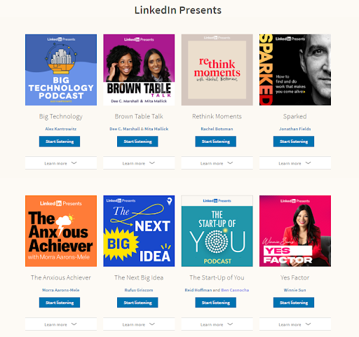 Linkedin podcasts