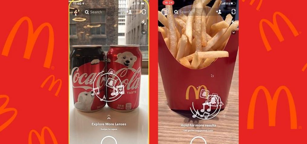 snapchat lens coco cola mc donalds