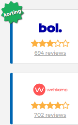 Reviews op vergelijk.nl