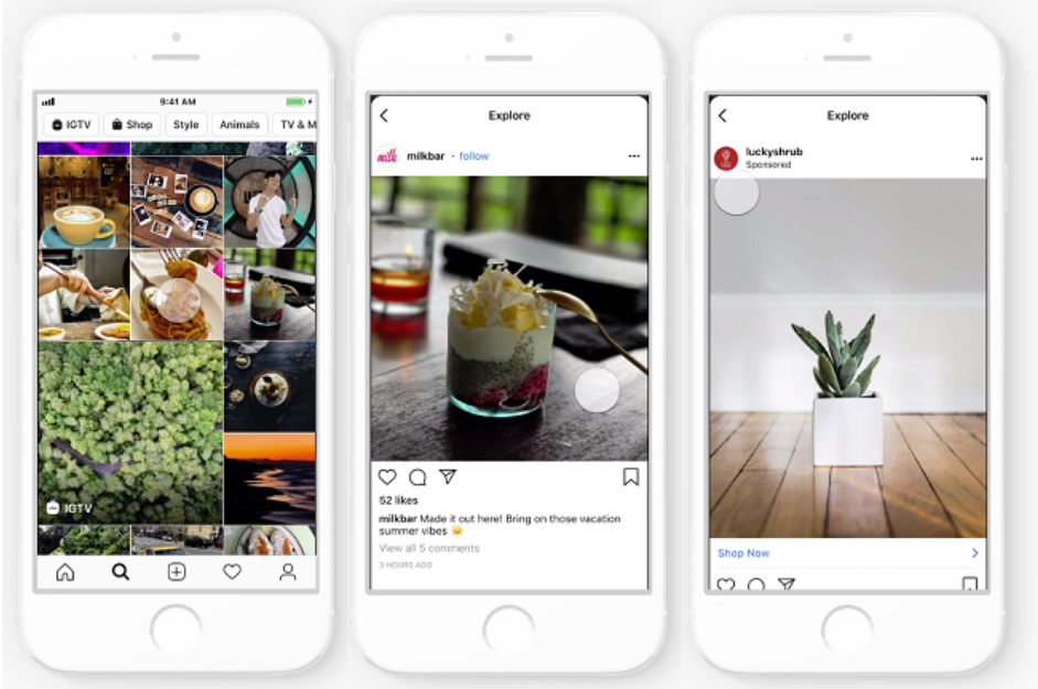 Instagram Ontdekken advertenties