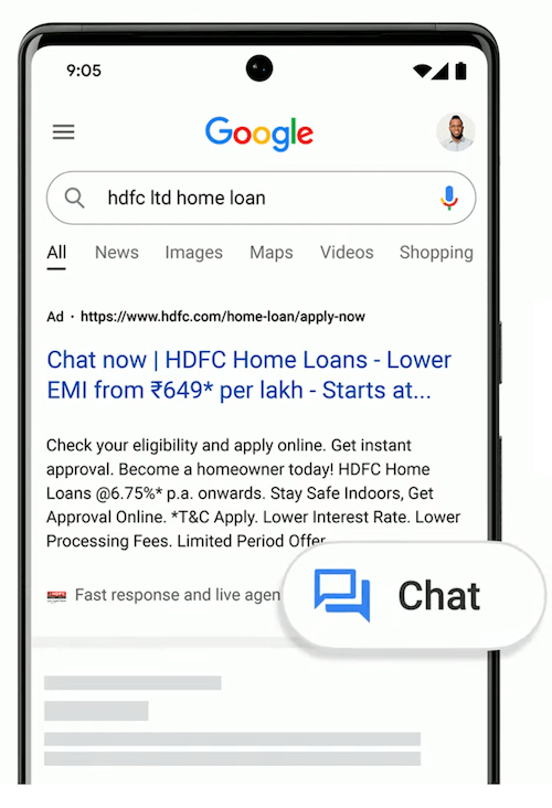 google search chat