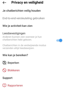 instagram leesbevestiging